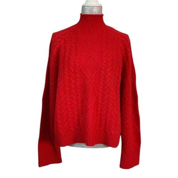 J. CREW Cable Knit Roll Neck Sweater, NWT - Picture 4 of 12